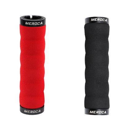 MEROCA Mountain Bike Anti-slip Shock Absorber Riding Grip Cover, Style: Bilateral Lock Sponge ME30 Black - Outdoor & Sports by MEROCA | Online Shopping UK | buy2fix