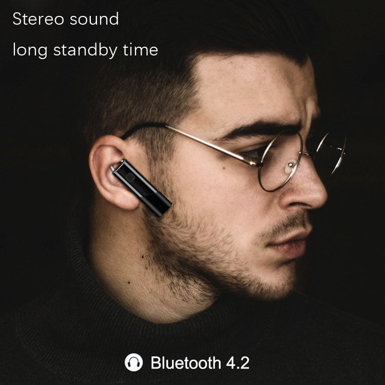 Single Ear 4.2 Bluetooth Headset Stereo HIFI Sports Wireless Bluetooth Headset(A2 Black) - Bluetooth Earphone by buy2fix | Online Shopping UK | buy2fix