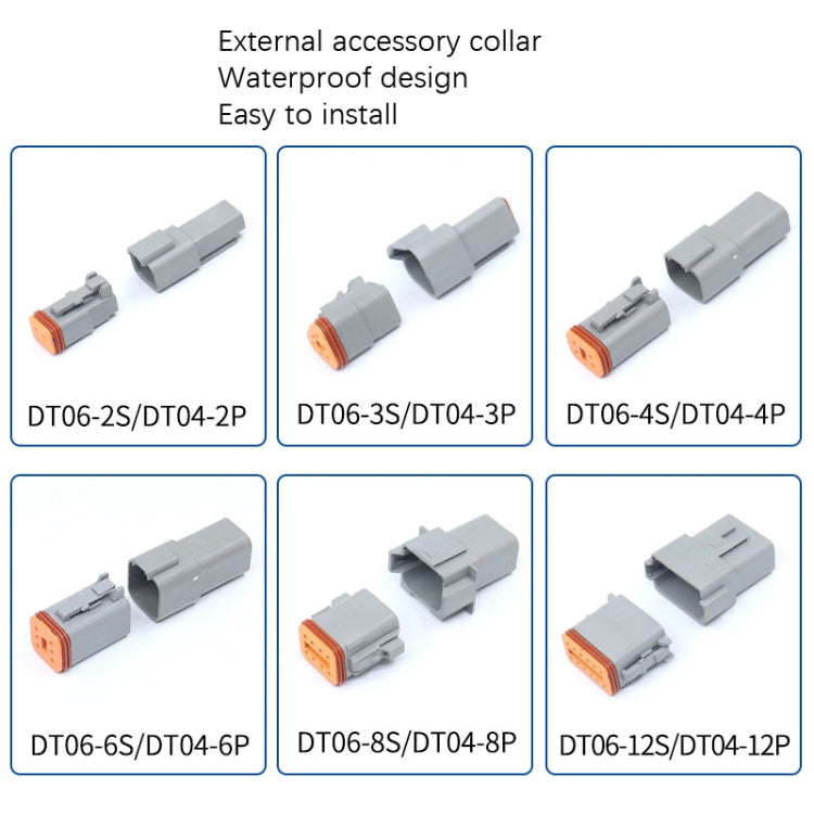 2 PCS DT04-8P / DT06-8S With Copper Car Waterproof Connector Conductive Connection Terminal - In Car by buy2fix | Online Shopping UK | buy2fix