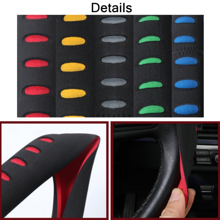 Sports Punched EVA Car Steering Wheel Cover, Size: 38cm(Red) - In Car by buy2fix | Online Shopping UK | buy2fix