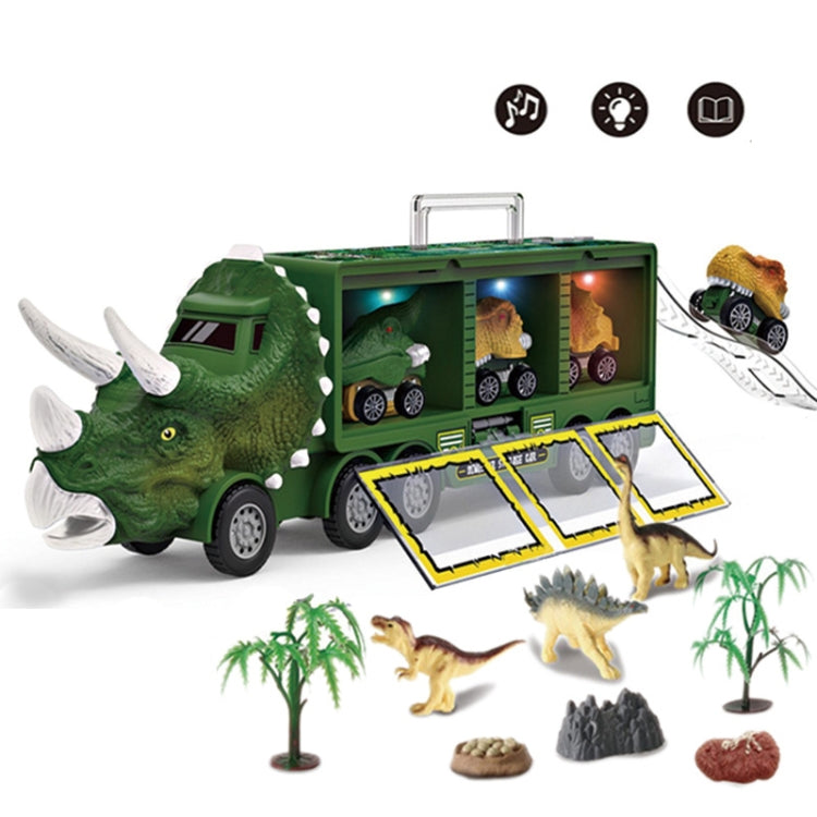 Dinosaur Transporter Light Portable Dtorage Container Car Children Toys Case(Green) - Model Toys by buy2fix | Online Shopping UK | buy2fix