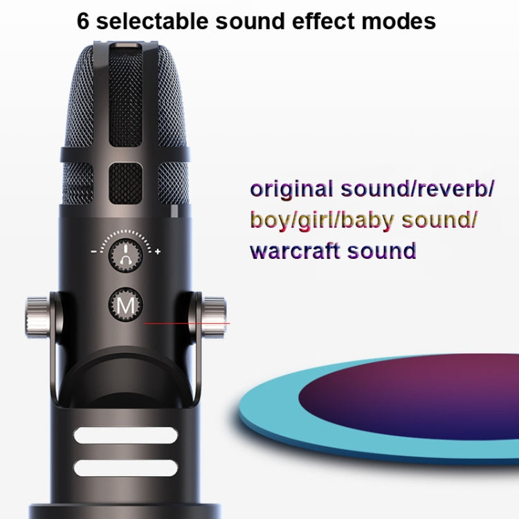 M9 RGB Condenser Microphone Built-in Sound Card,Style: Computer+Type-C+32G - Consumer Electronics by buy2fix | Online Shopping UK | buy2fix