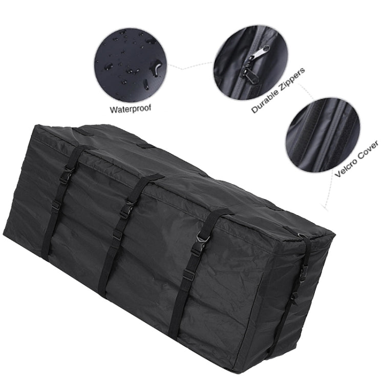 600D Waterproof Cloth Double Zipper 8 Buckle Roof Bag Luggage Bag,Style: Roof Bag+Non-slip Mat - In Car by buy2fix | Online Shopping UK | buy2fix