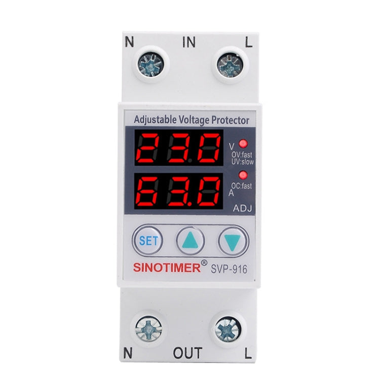 SINOTIMER SVP-916 Adjustable Self-resetting Over-voltage Under-voltage Protector, Current: 63A - Other Tester Tool by SINOTIMER | Online Shopping UK | buy2fix