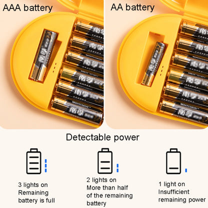 Household Battery Storage Box Data Cable Charger Storage Organizer Box, Color: Yellow 3 Layer - Storage Boxes by buy2fix | Online Shopping UK | buy2fix