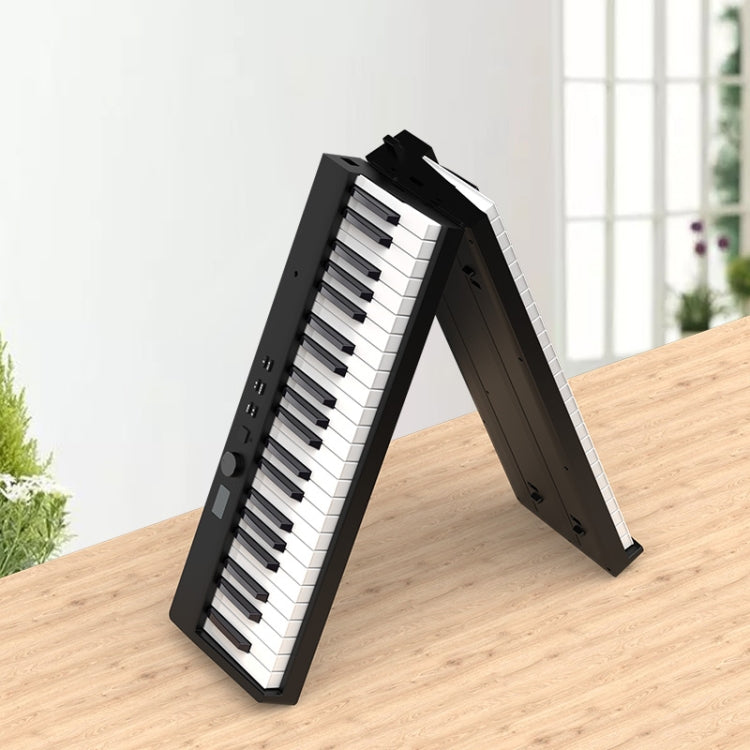 88-Key Portable Smart Folding Electric Piano, EU Plug(PJ88CD Black With Light) - Keyboard Instruments by buy2fix | Online Shopping UK | buy2fix