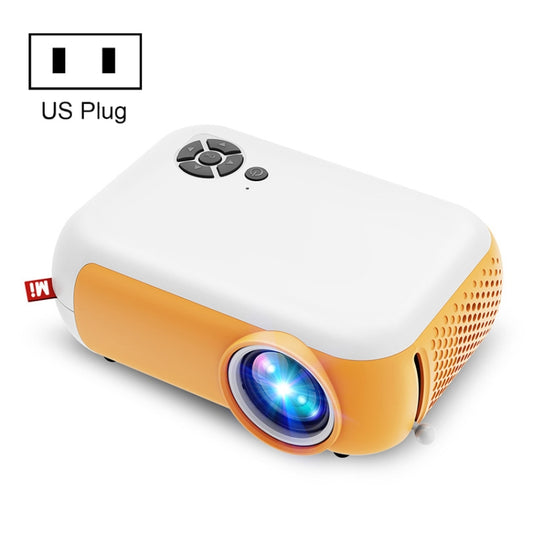 A10 480x360 Pixel Projector Support 1080P Projector ,Style: Same-screen White Yellow (US Plug) - Consumer Electronics by buy2fix | Online Shopping UK | buy2fix