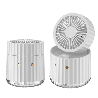 PW01 USB Water Cooling Mini Fan Desktop Turbo LED Spray Humidifying Air Cooler(White) - Consumer Electronics by buy2fix | Online Shopping UK | buy2fix