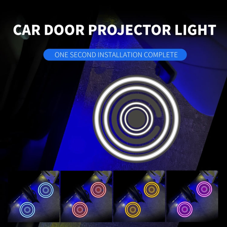 LED Infrared Induction Car Door Welcome Light Night Projection Ambient Light, Specification: Cat Claw (Yellow)(1 Pair/Box) - In Car by buy2fix | Online Shopping UK | buy2fix