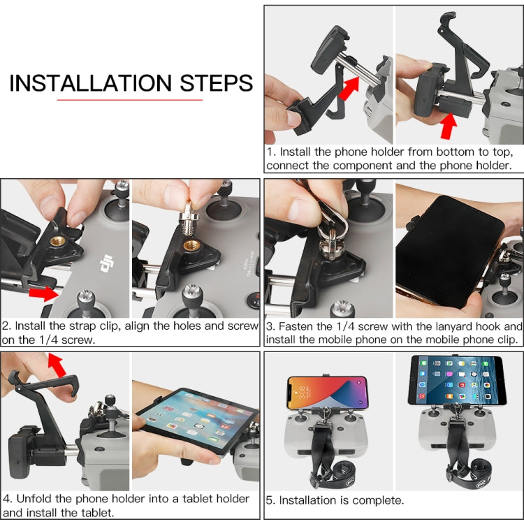 RCSTQ Remote Control Phone Tablet Bracket for DJI Mavic 3/Mini 2/Mini 3 Pro,Style: Only Clip - DJI & GoPro Accessories by RCSTQ | Online Shopping UK | buy2fix