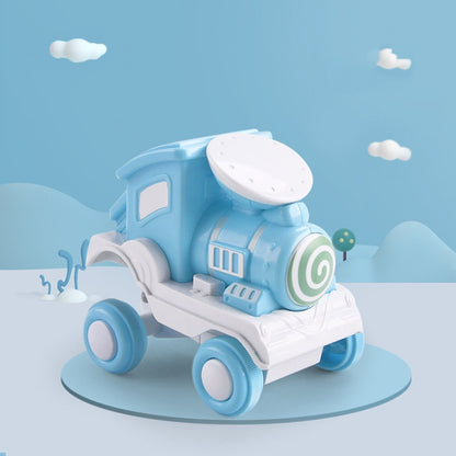 3PCS Children Press Stunt Tipping Bucket Rolling Train Toy(Blue) - Model Toys by buy2fix | Online Shopping UK | buy2fix