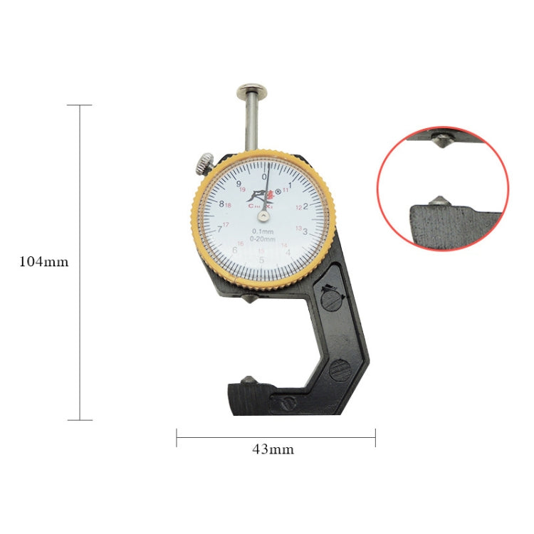 CHIXI Handheld Thickness Gauge Paper Thickness Gauge, Specification: Ordinary 0-20mm Pointed Head - Consumer Electronics by buy2fix | Online Shopping UK | buy2fix