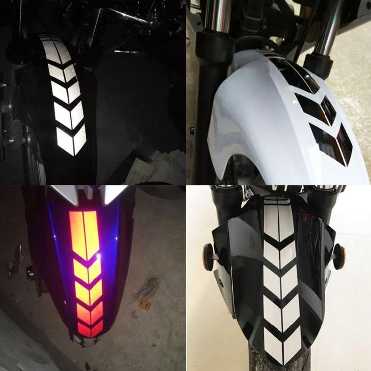 10 PCS Car Stripe Reflective Sticker Motorcycle Fender Arrow Stickers(Red) - In Car by buy2fix | Online Shopping UK | buy2fix