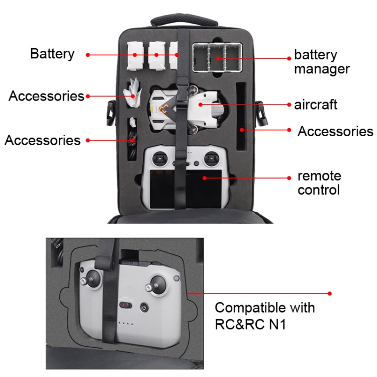 Waterproof Crossbody Bag Handbag Shoulder Bag for DJI Mini 3 Pro(089 Model) - DJI & GoPro Accessories by buy2fix | Online Shopping UK | buy2fix