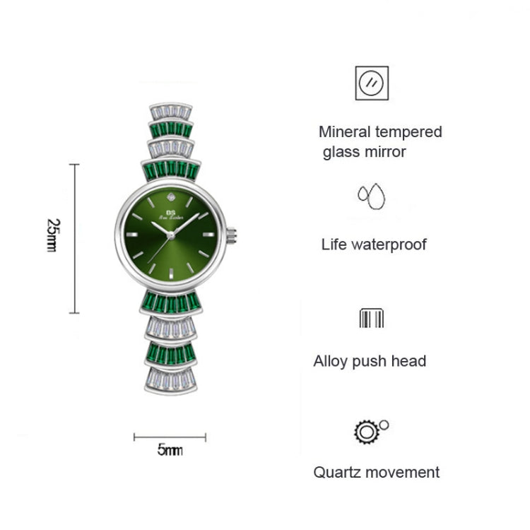 BS Bee Sister  FA1700 Diamond Inlaid Ladies Watch Symphony Wrist Watch(Golden Green) - Alloy Watches by BS Bee Sister | Online Shopping UK | buy2fix