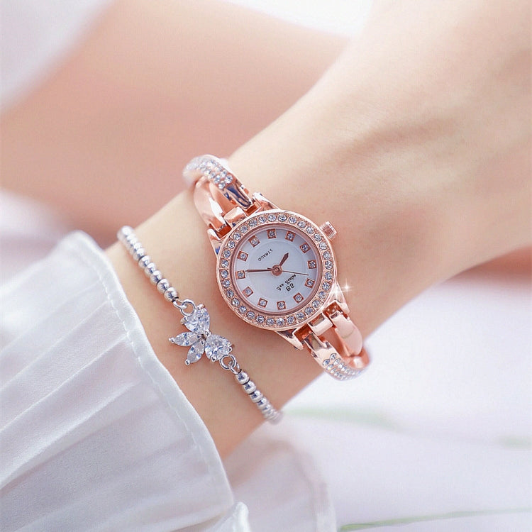 BS Bee Sister FA1531  Butterfly Cross Full Diamond Ladies Watch Bracelet Watches(Rose Gold) - Alloy Watches by BS Bee Sister | Online Shopping UK | buy2fix