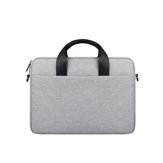 ST09 Portable Single-shoulder Laptop Bag, Size: 14.1-15.4 inches(Grey) - 14.1 inch by buy2fix | Online Shopping UK | buy2fix