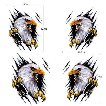 5PCS Tear Eagle 3D Car Sticker Scratch Covering Body Pull Flower Sticker, Style: Right (18x 24cm) - In Car by buy2fix | Online Shopping UK | buy2fix