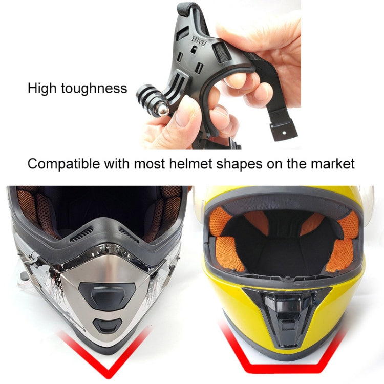 TUYU Motorcycle Helmet Chin Action Camera Mobile Phone Mounting Bracket Black Bracket - Helmet Mount by TUYU | Online Shopping UK | buy2fix