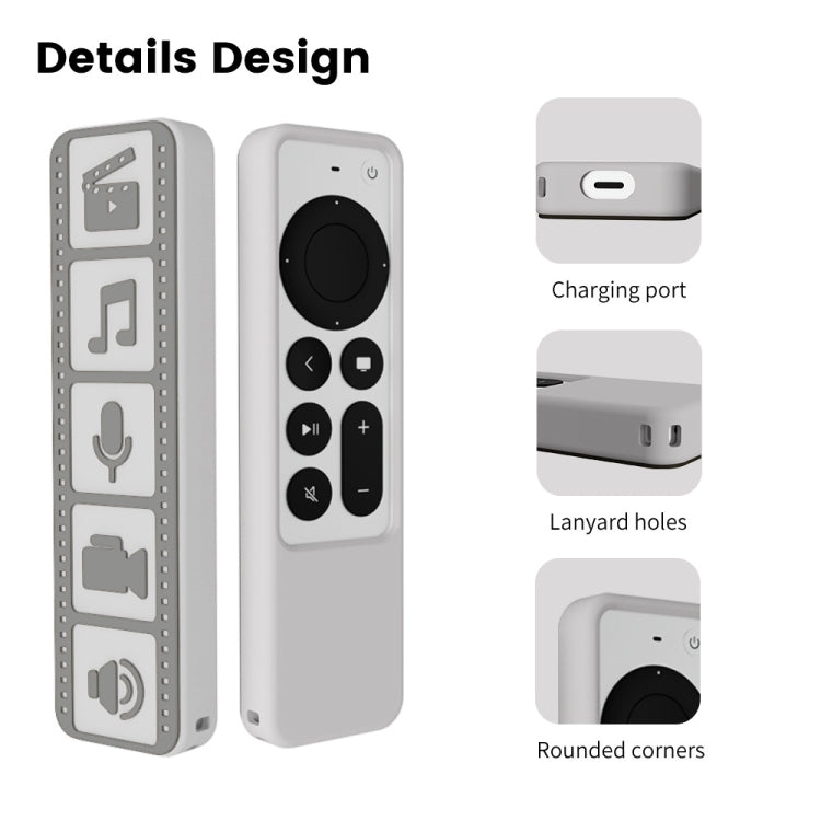 Silicone Remote Controller Waterproof Anti-Slip Protective Cover For Apple TV 4K 2021(Luminous Color) - Consumer Electronics by buy2fix | Online Shopping UK | buy2fix