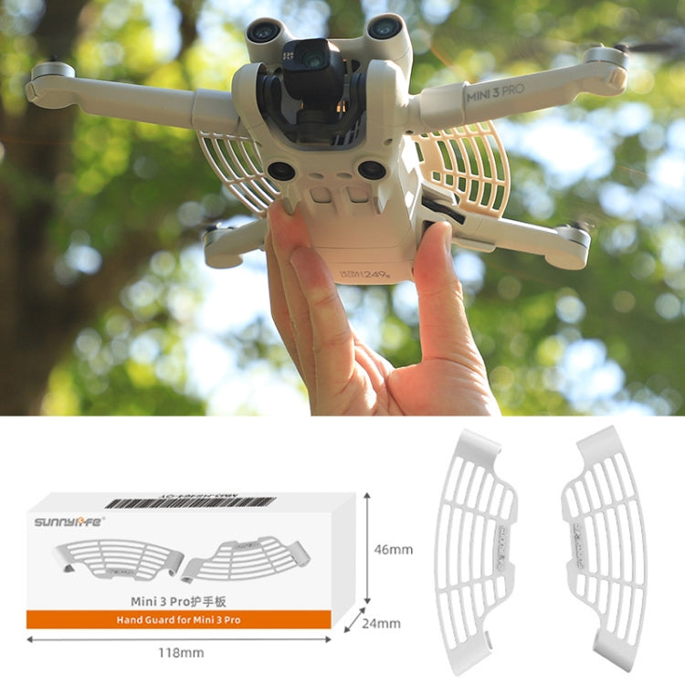 1 Pair Sunnylife MM3-HS464 For DJI Mini 3 Pro Hand Guard Hand-held Take-off And Landing Safety Guard(Light Grey) - Other by Sunnylife | Online Shopping UK | buy2fix