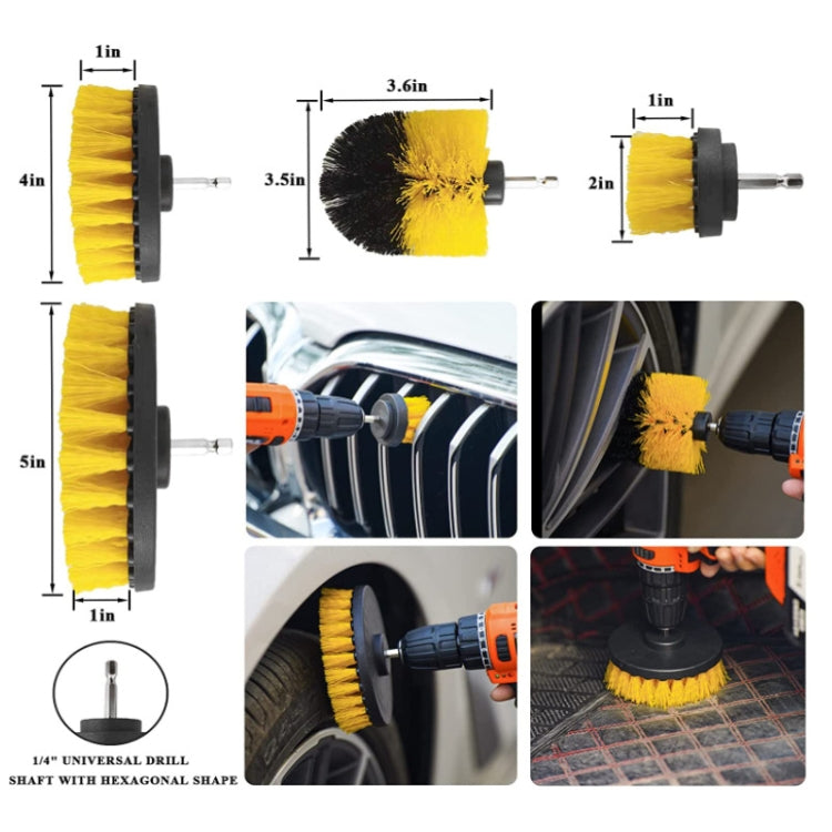 23 PCS / Set Car Wash Brush Tire Brush Glass Wiper Brush Drill Brush Cleaning Brush Set - In Car by buy2fix | Online Shopping UK | buy2fix