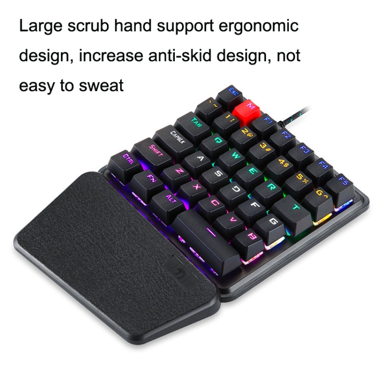 XINMENG K106 36 Keys Single-hand Keyboard Phone Game External Keyboard, Cable Length: 1.5m(Black) - Mini Keyboard by XINMENG | Online Shopping UK | buy2fix