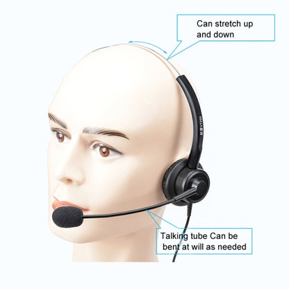 VT200 Single Ear Telephone Headset Operator Headset With Mic,Spec: Crystal Head - Consumer Electronics by buy2fix | Online Shopping UK | buy2fix