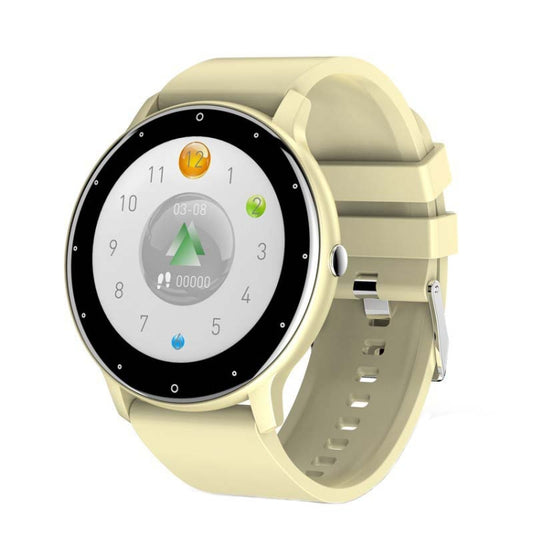 BW0223 Heart Rate/Blood Oxygen/Blood Pressure Monitoring Bluetooth Smart Calling Watch, Color: Silicone Beige - Smart Wear by buy2fix | Online Shopping UK | buy2fix