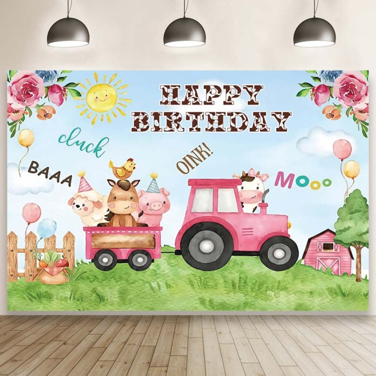 1.5m x 1m Cartoon Farm Animals Photography Backdrop Birthday Party Background Decoration(MDN11920) - Camera Accessories by buy2fix | Online Shopping UK | buy2fix