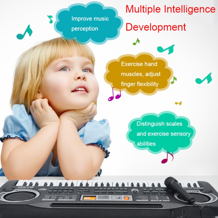 MQ6106 61-Keys Multifunctional Electronic Organ Children Toy with Microphone, Spec: Battery Version - Keyboard Instruments by buy2fix | Online Shopping UK | buy2fix