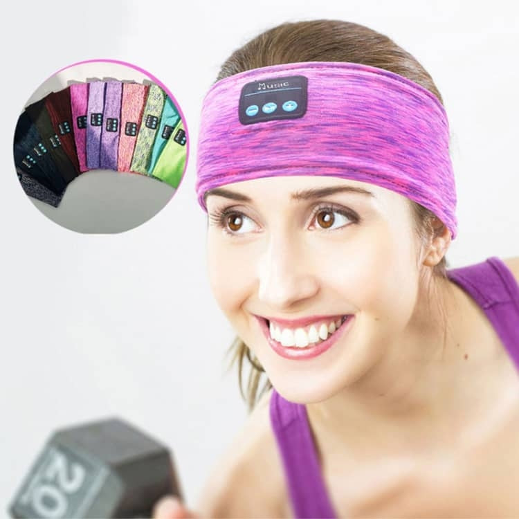 Music Headband Bluetooth Eye Mask Yoga Running Sleep Headphones(Hemp Gray) - Eye Masks by buy2fix | Online Shopping UK | buy2fix