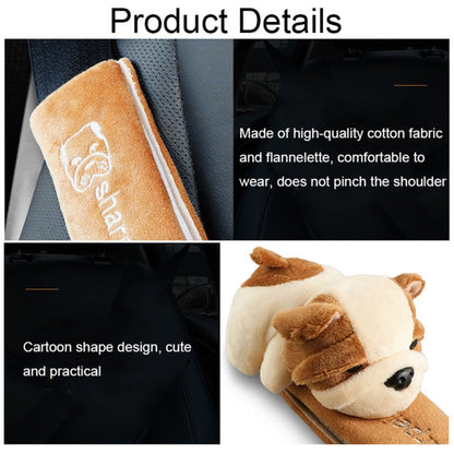 002 Cute Cartoon Thicked Seat Belt Anti-Strangled Protective Cushion, Length: 23cm (Brown Dog) - In Car by buy2fix | Online Shopping UK | buy2fix