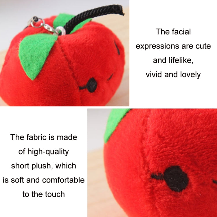 5pcs Cute Fruit And Vegetable Plush Bag Pendant Key Chain, Size: 10cm(Pink Strawberry) - Key Rings by buy2fix | Online Shopping UK | buy2fix