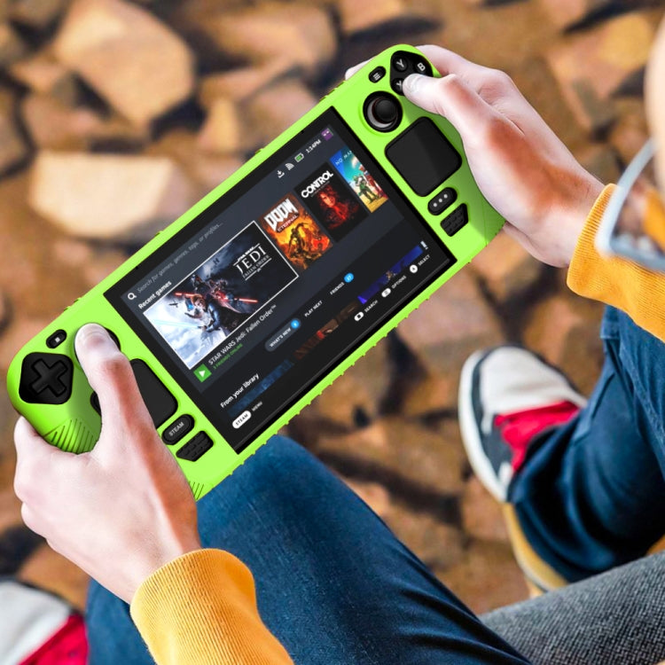 For Steam Deck V3 Non-slip Silicone Protective Case for Pocket Consoles(Green) - Accessories by buy2fix | Online Shopping UK | buy2fix
