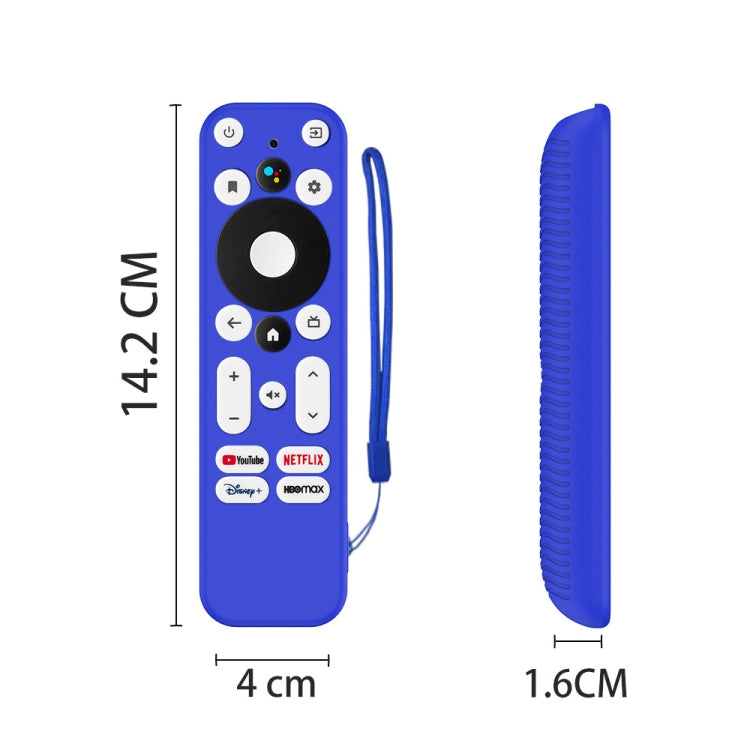 For ONN Android TV 4K UHD Streaming Device Y55 Anti-Fall Silicone Remote Control Cover(Luminous Blue) - Consumer Electronics by buy2fix | Online Shopping UK | buy2fix