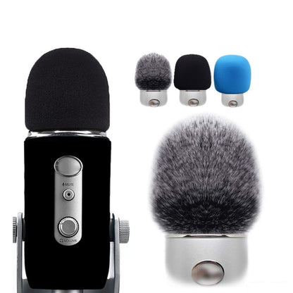 For Blue Yeti Pro Anti-Pop and Windproof Sponge/Fluffy Microphone Cover, Color: Gray Hair - Consumer Electronics by buy2fix | Online Shopping UK | buy2fix