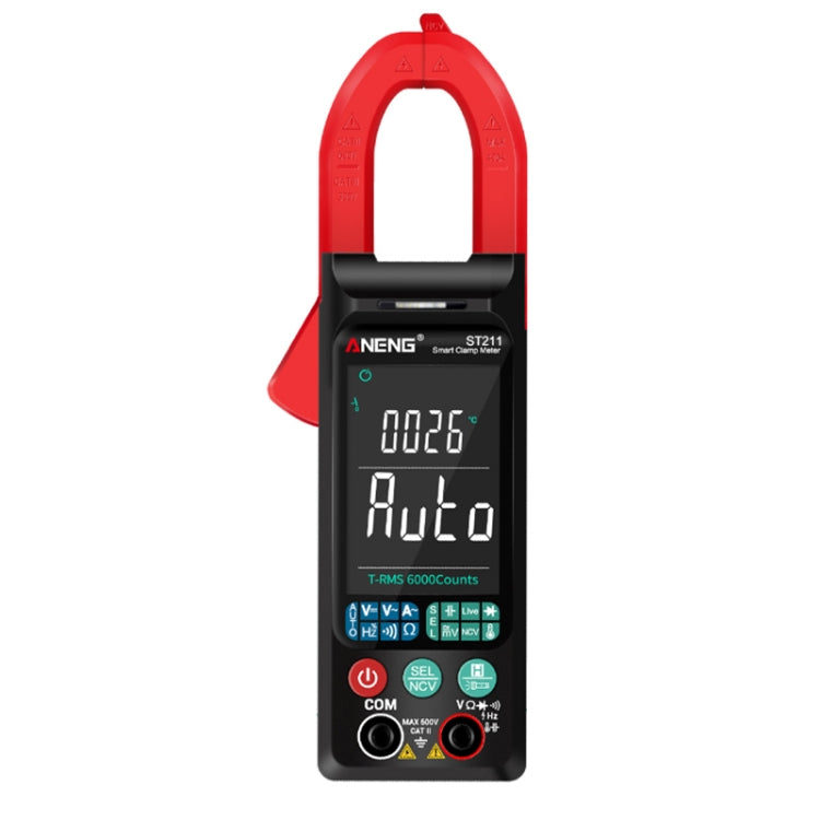 ANENG Large Screen Multi-Function Clamp Fully Automatic Smart Multimeter, Specification: ST211 Red - Consumer Electronics by ANENG | Online Shopping UK | buy2fix
