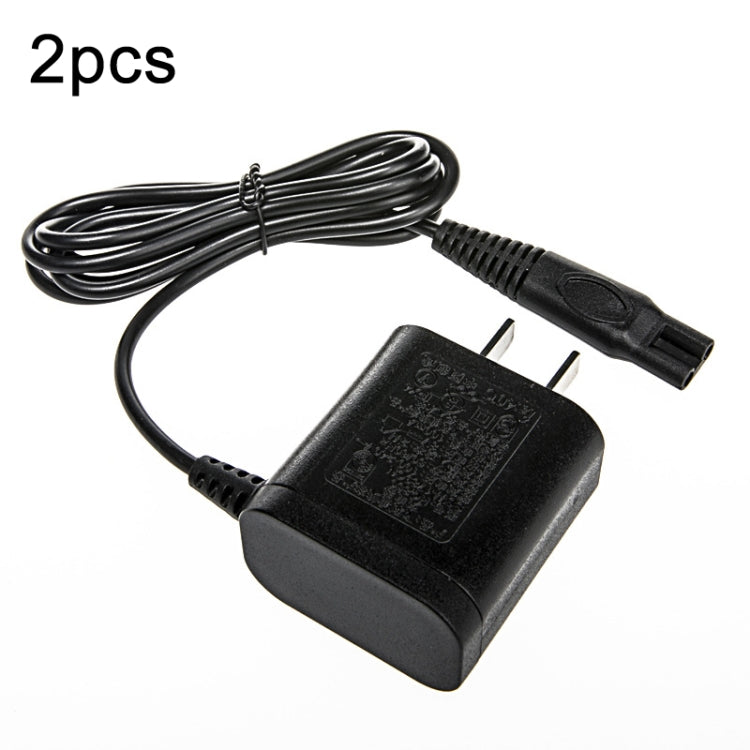 2pcs HQ850 8V Shaver Charger Adapter for PHILIPS HQ915 HQ916 HQ988 HQ909 S5077,US Plug - Accessories by buy2fix | Online Shopping UK | buy2fix