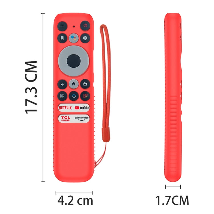For TCL RC902N FMR1 Y47 TV Remote Control Anti-Drop Silicone Case(Red) - Consumer Electronics by buy2fix | Online Shopping UK | buy2fix