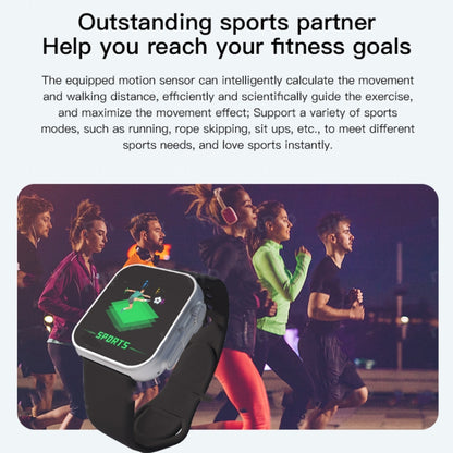 D20U Smart Sports Wristband Support Heart Rate Blood Pressure Blood Oxygen Monitoring(Silver Black) - Smart Wear by buy2fix | Online Shopping UK | buy2fix