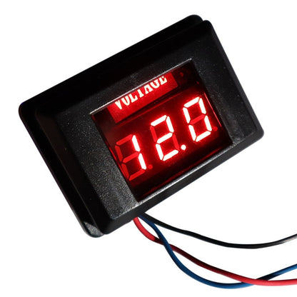 DES-2 Car Battery Voltage Meter DC LED Digital Display 12V Motorcycle RV Yacht Voltage Meter Detector(Red) - Consumer Electronics by buy2fix | Online Shopping UK | buy2fix
