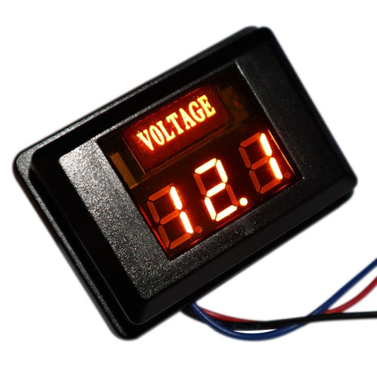 DES-2 Car Battery Voltage Meter DC LED Digital Display 12V Motorcycle RV Yacht Voltage Meter Detector(Orange) - Consumer Electronics by buy2fix | Online Shopping UK | buy2fix