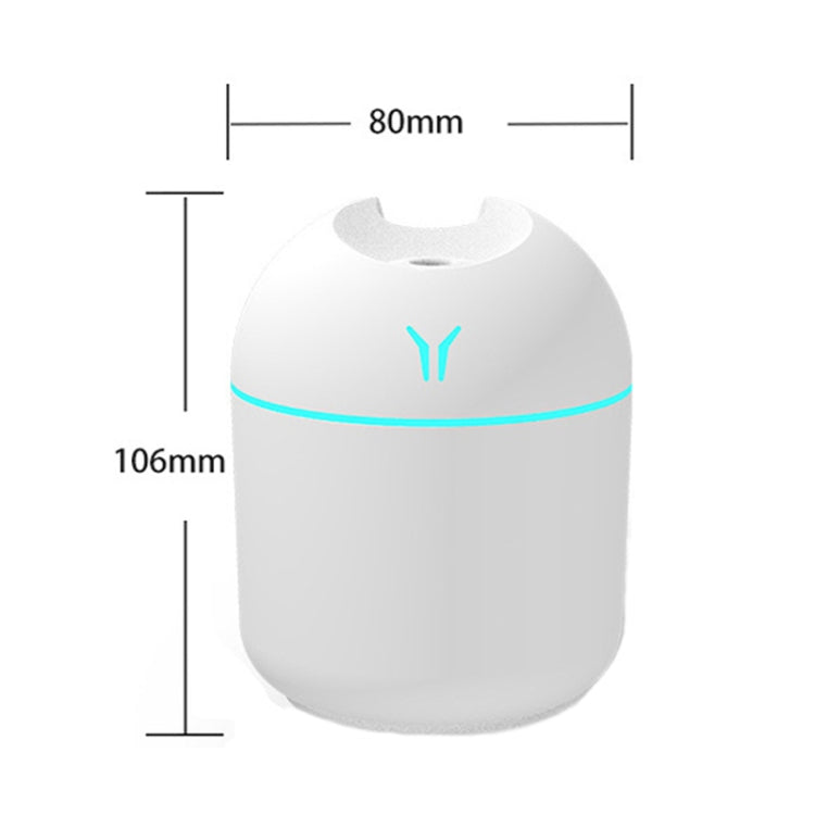 USB Mini Desktop Colorful Night Light Car Humidifier, Spec: 220ml (Y2-White) - Air Purifiers & Accessories by buy2fix | Online Shopping UK | buy2fix