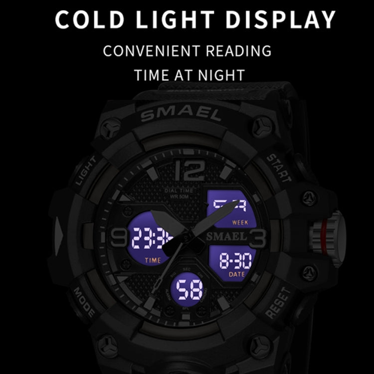 SMAEL 8008 Outdoor Sports Multifunctional Waterproof Luminous Men Watch(Black Gold) - LED Digital Watches by SMAEL | Online Shopping UK | buy2fix