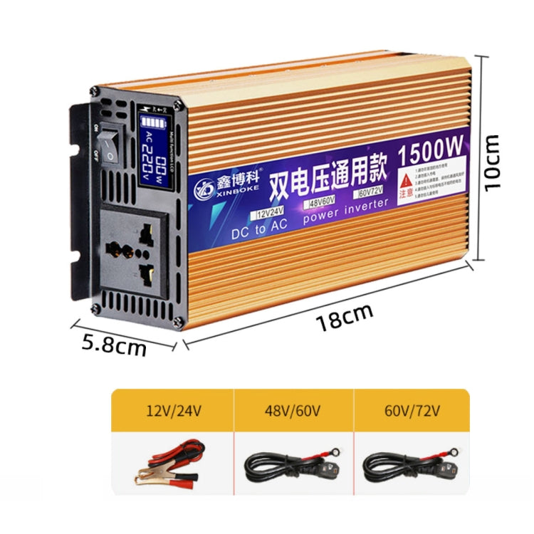 XINBOKE Universal Positive Wave Car Inverter Home Solar Inverter 48V/60V 1500W To 220V 700W - In Car by XINBOKE | Online Shopping UK | buy2fix