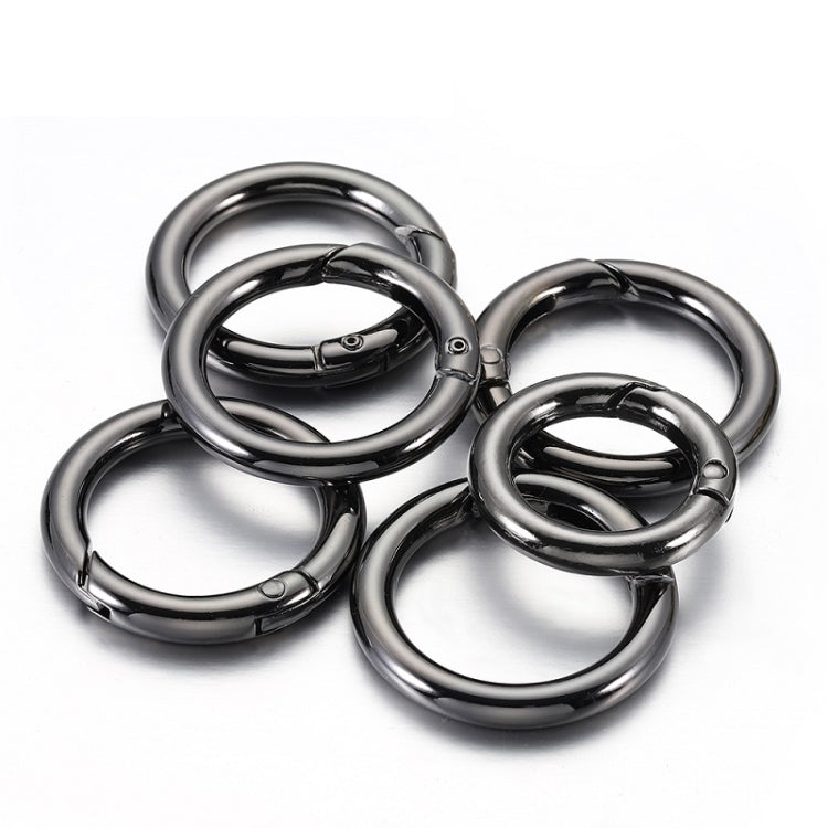 20pcs Zinc Alloy Spring Ring Metal Open Bag Webbing Keychain, Specification: 5 Points Black - In Car by buy2fix | Online Shopping UK | buy2fix