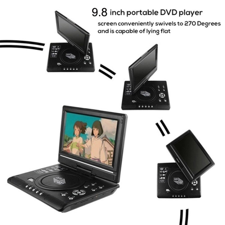 9.8 Inch Portable EVD Multimedia Player Play-watching Machine(AU Plug) - Consumer Electronics by buy2fix | Online Shopping UK | buy2fix