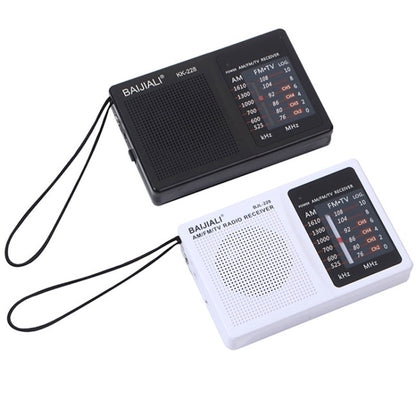BAIJIALI BJL228 Retro Portable Two Band FM AM Radio Built-in Speaker(White) - Consumer Electronics by BAIJIALI | Online Shopping UK | buy2fix