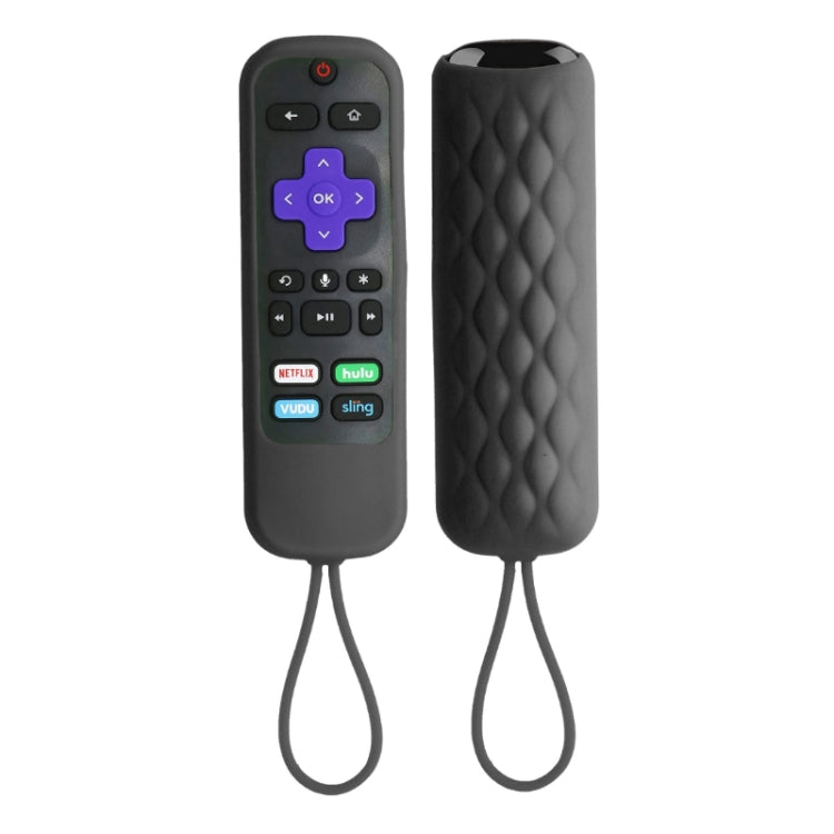 For TCL Roku 3600R/3900/Voice RCAL7R 2pcs Remote Control Silicone Case(Black) - Consumer Electronics by buy2fix | Online Shopping UK | buy2fix